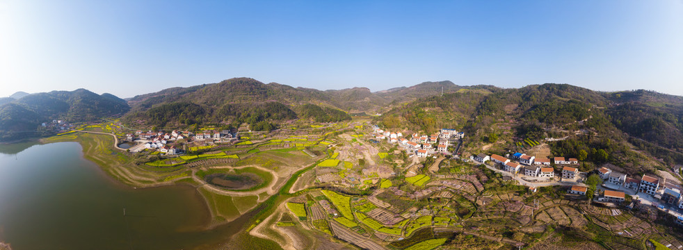 湖北黄石沼山森林公园航拍风光