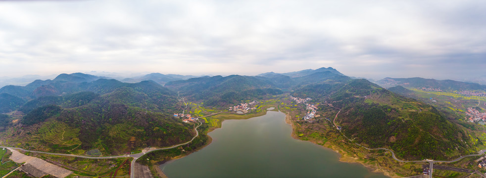 湖北黄石沼山森林公园航拍风光