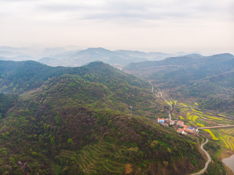 湖北黄石沼山森林公园航拍风光