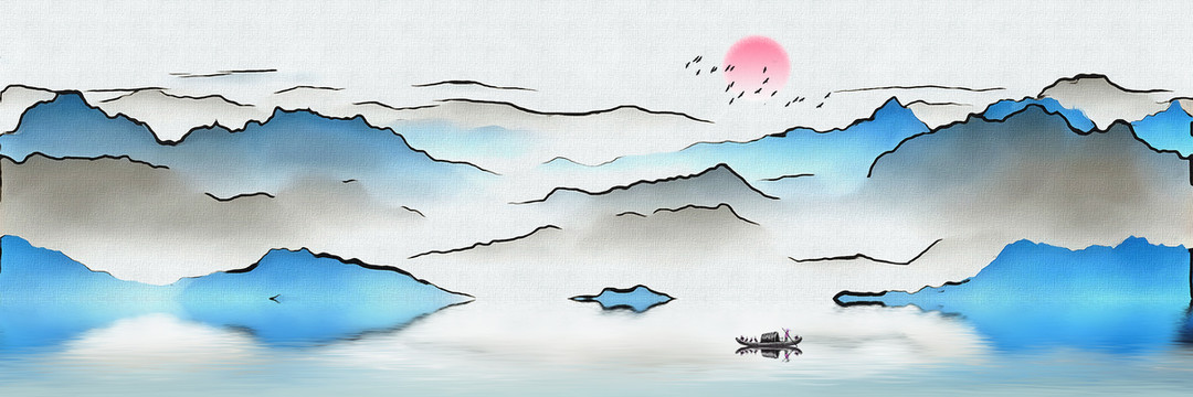 山水背景