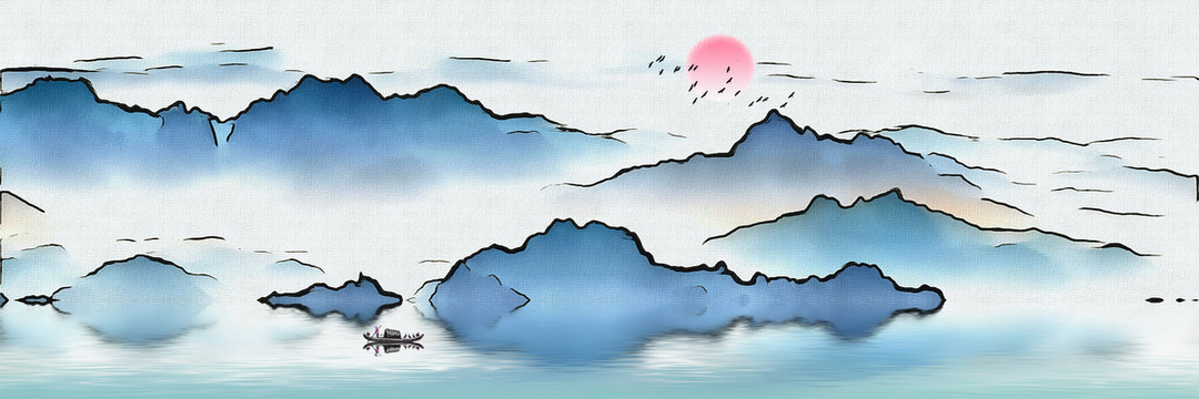 山水背景墻
