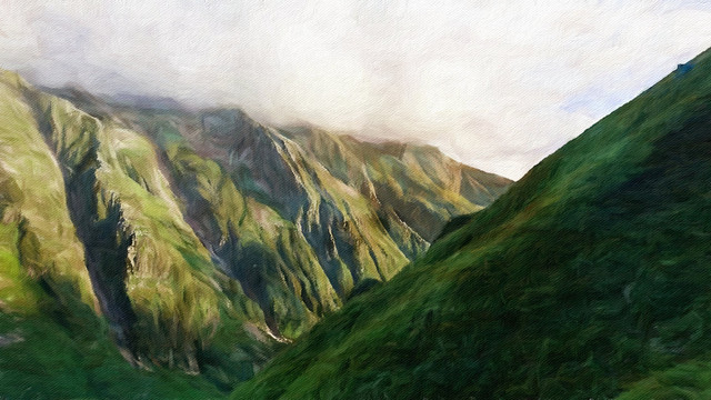 高山油畫