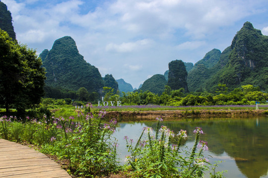 中国广西桂林阳朔山水风光