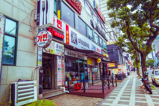 韩国济州岛城市街景