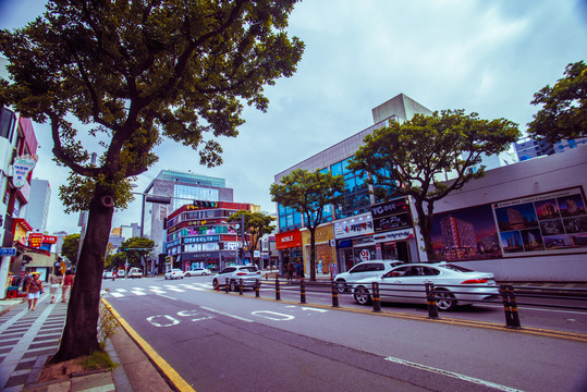 韩国济州岛城市街景