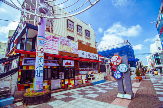 韩国济州岛城市街景