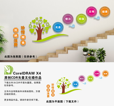 樓梯食堂文化墻