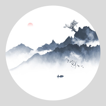 山水裝飾畫