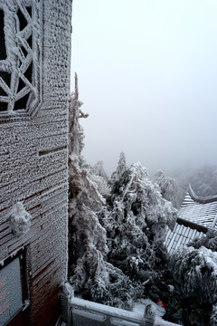 衡山雪景