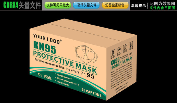 KN95口罩牛皮紙箱