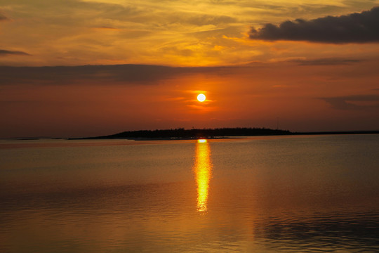 夕阳大海