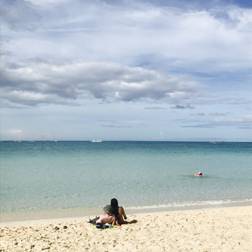 海边沐浴