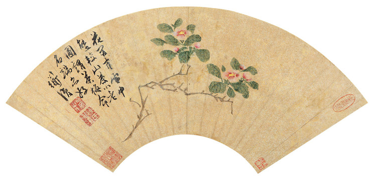 陳淳紅茶泥金扇面