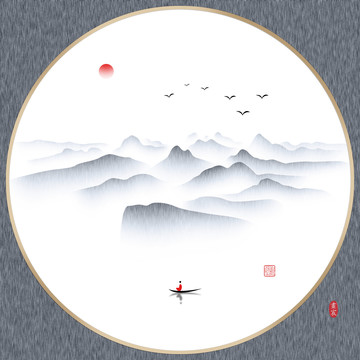 禪意山水畫