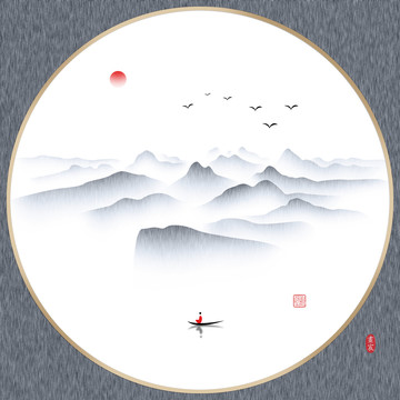 禅意山水画