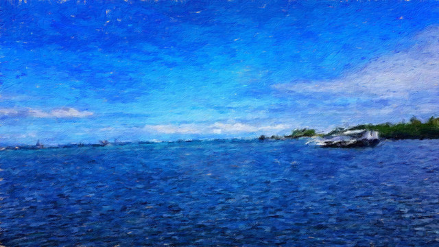大海油畫