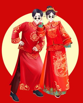 婚慶卡通人物