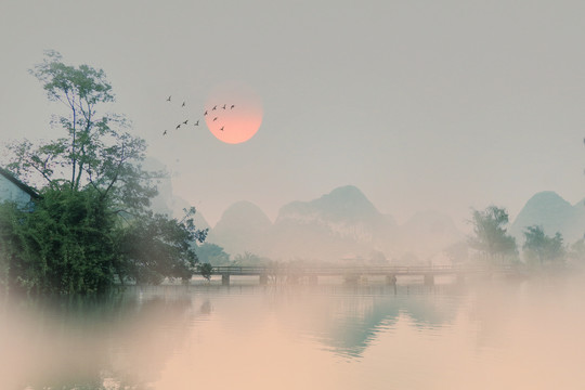 水墨山水风景