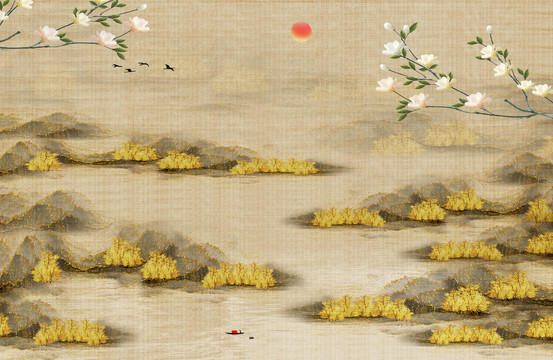 山水壁畫