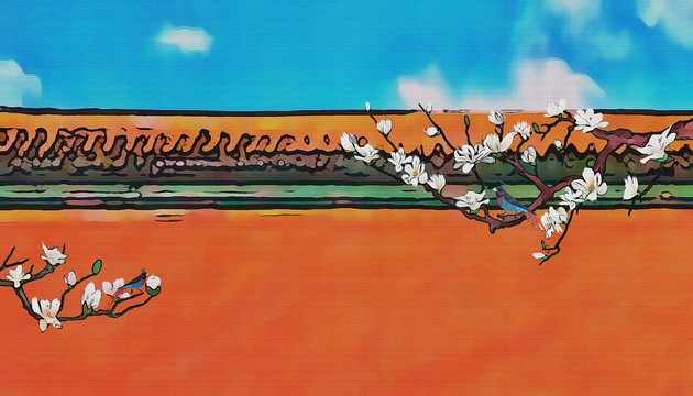 玉蘭花鳥