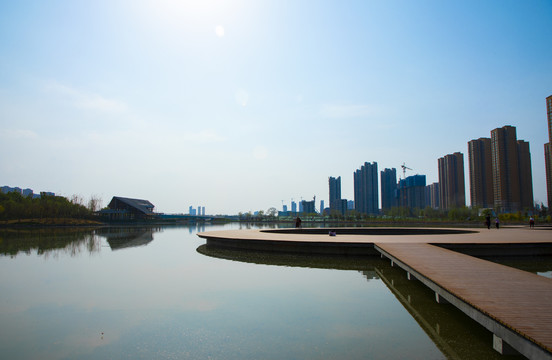 子午湖人工湖景区西安旅游