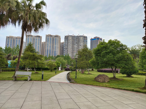 公园城市建筑与绿植
