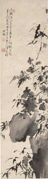 徐渭竹石牡丹圖