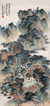 蕭愻溪山論道圖