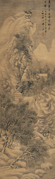 盛茂燁寒山策蹇圖