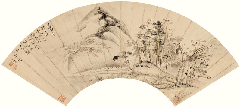 惲壽平獅子林圖