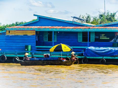 柬埔寨水上人家