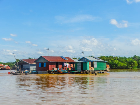 柬埔寨水上人家