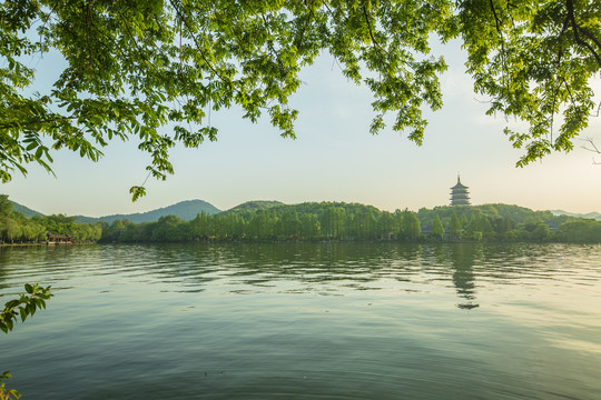 杭州西湖雷峰塔