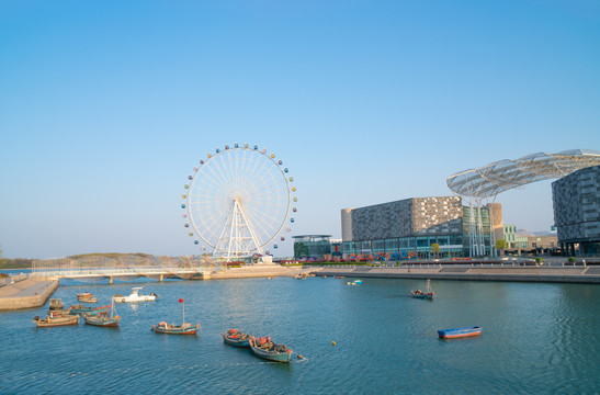 青岛黄岛西海岸城市风光