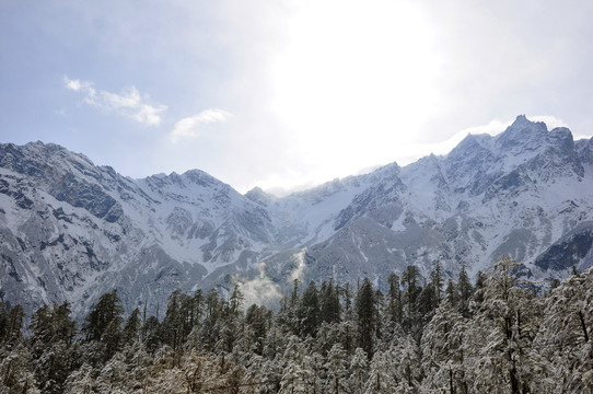 二郎山雪景