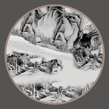 水墨山水畫(huà)
