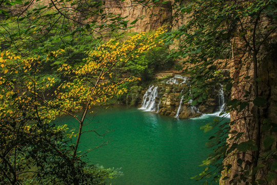 云台山红石峡潭瀑峡泉瀑峡叠彩洞