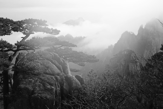 水墨黄山