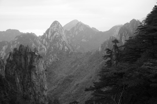 水墨黄山