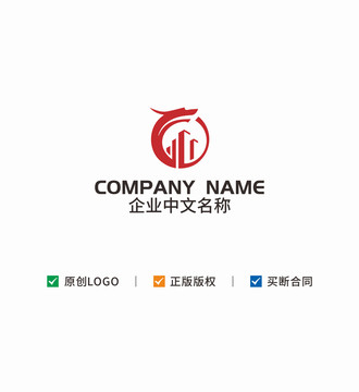 龍建筑logo