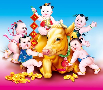 童子戲牛