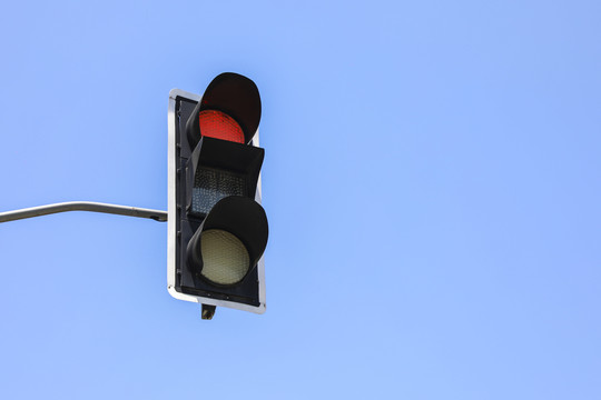 交通信号灯红灯禁止概念