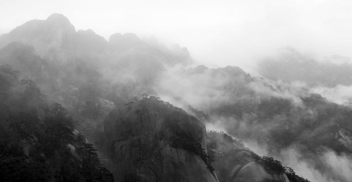 水墨黄山