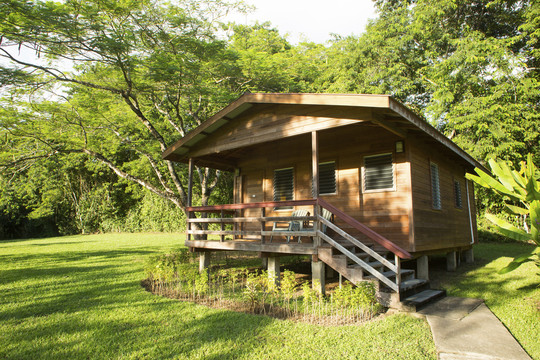 小屋的外面