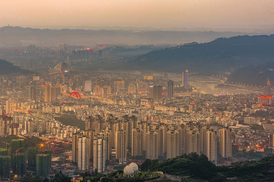 宜宾美丽的城市夜景