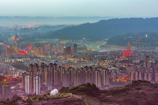 宜賓美麗的城市夜景