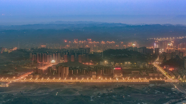 宜宾美丽的城市夜景