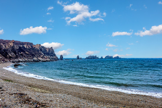 礁石海浪