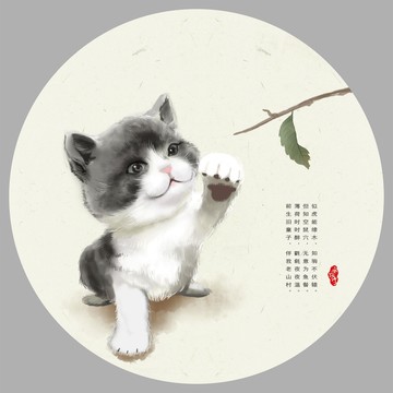 小猫装饰画