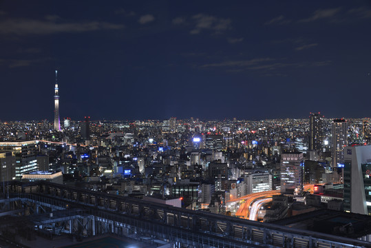 夜间日本东京